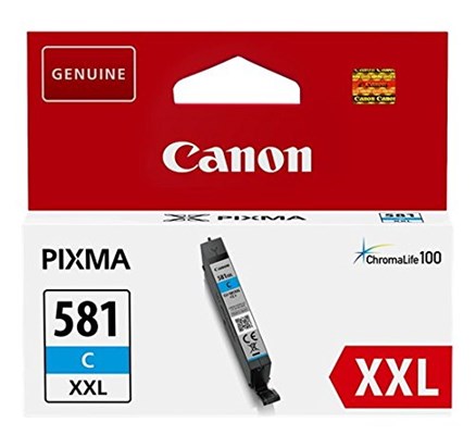 Canon CLI-581XXLC, Tintenpatrone, cyan, extra hohe Füllmenge (Art.-Nr.: 1995C001)