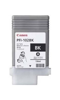 CANON PFI-102BK Tintenpatrone, schwarz, Standardkapazität (Art.-Nr.: 0895B001)