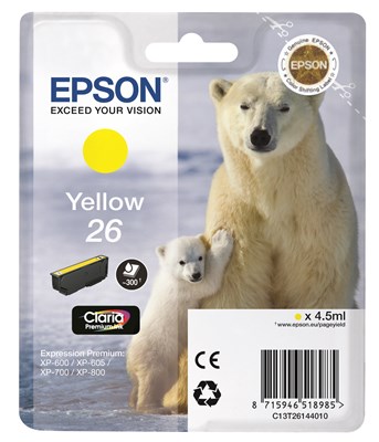 Epson 26 Tintenpatrone gelb (Art.-Nr.: C13T26144012)
