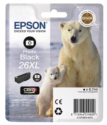 Epson 26XL Tintenpatrone foto schwarz (Art.-Nr.: C13T26314012)