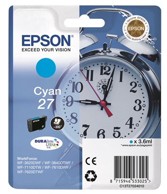 Epson 27 Tintenpatrone, cyan (Art.-Nr.: C13T27024012)