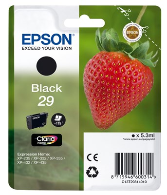 Epson 29 Tintenpatrone, schwarz (Art.-Nr.: C13T29814010)