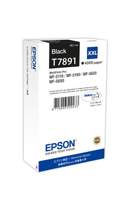 Epson Tintenpatrone, schwarz, extra hohe Füllmenge (Art.-Nr.: C13T789140)