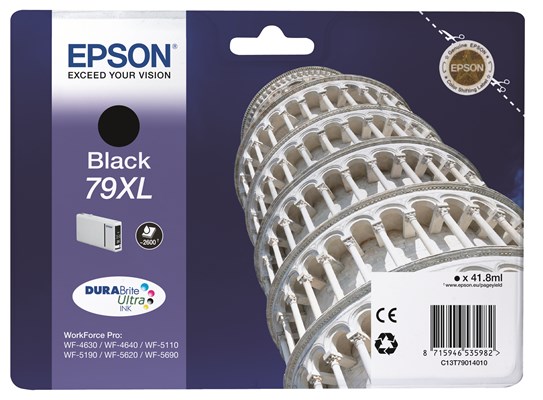 Epson 79XL Tintenpatrone, schwarz, hohe Füllmenge (Art.-Nr.: C13T79014010)