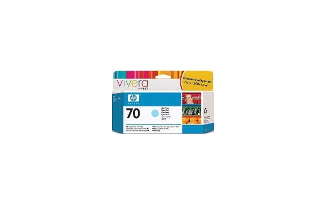 HP 70 Original Tintenpatrone, hell cyan, Standardkapazität (Art.-Nr.: C9390A)