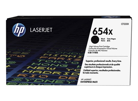 HP 654X Original Toner, schwarz, hohe Kapazität (Art.-Nr.: CF330X)