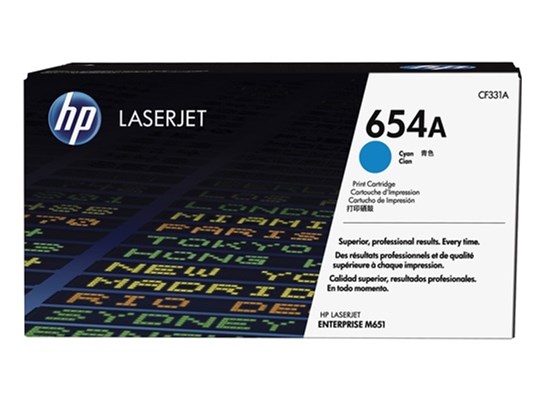 HP 654A Original Toner, cyan, Standardkapazität (Art.-Nr.: CF331A)