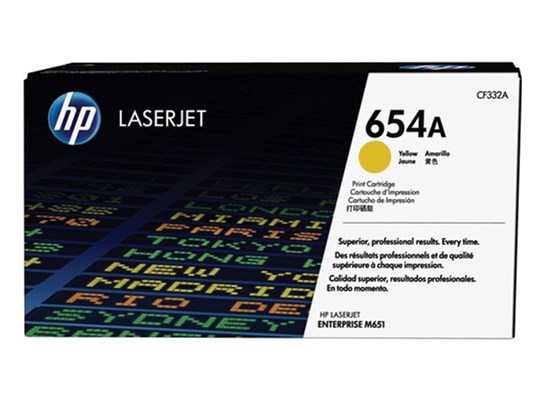 HP 654A Original Toner, yellow, Standardkapazität (Art.-Nr.: CF332A)