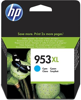 HP 953XL Tintenpatrone, cyan, hohe Füllmenge (Art.-Nr.: F6U16AE)