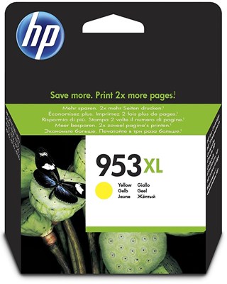 HP 953XL Tintenpatrone, yellow, hohe Füllmenge (Art.-Nr.: F6U18AE)