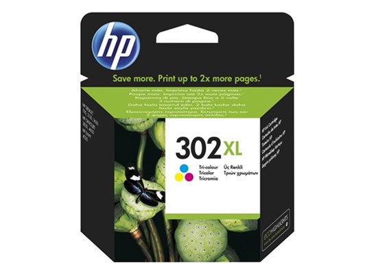 HP 302XL Tintenpatrone, dreifarbig (Art.-Nr.: F6U67AE)