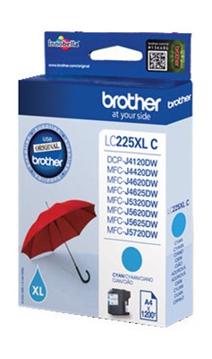 Brother Tintenpatrone, cyan, hohe Kapazität (Art.-Nr.: LC225XLC)