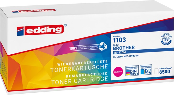 edding Tonerkassette, magenta, ersetzt Brother TN-426M (Art.-Nr.: 18-1103)