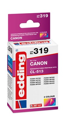 edding Tintenpatrone, dreifarbig, ersetzt Canon CL-513 (Art.-Nr.: 18-319)