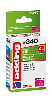 edding Tintenpatrone, magenta, ersetzt HP 933XL (CN055AE) (Art.-Nr.: 18-340)
