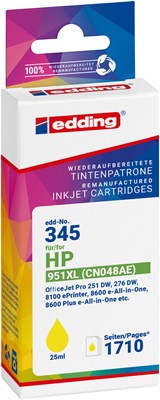edding Tintenpatrone, yellow, ersetzt HP 951XL (CN048AE) (Art.-Nr.: 18-345)