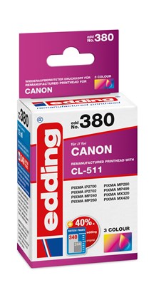 edding Tintenpatrone, dreifarbig, ersetzt Canon CL-511 (Art.-Nr.: 18-380)