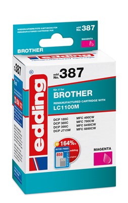 edding Tintenpatrone, magenta, ersetzt Brother LC1100M (Art.-Nr.: 18-387)