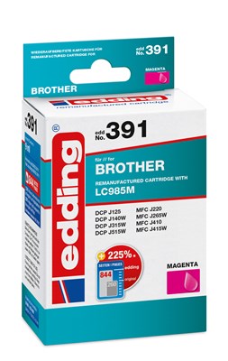 edding Tintenpatrone, magenta, ersetzt Brother LC985M (Art.-Nr.: 18-391)