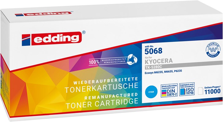 edding Tonerkassette, cyan, ersetzt Kyocera TK-5280C (Art.-Nr.: 18-5068)