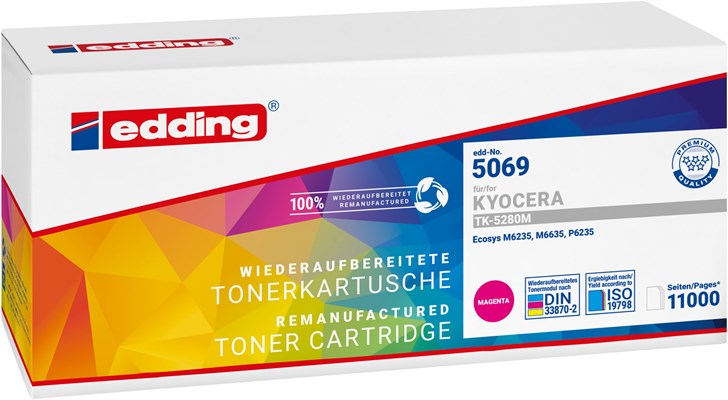 edding Tonerkassette, magenta, ersetzt Kyocera TK-5280M (Art.-Nr.: 18-5069)