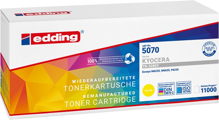 edding Tonerkassette, yellow, ersetzt Kyocera TK-5280Y (Art.-Nr.: 18-5070)