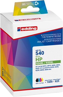 edding Tintenpatronen Multipack, ersetzt HP 934/935XL (Art.-Nr.: 18-540)
