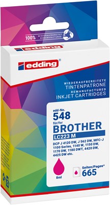 edding Tintenpatrone, magenta, ersetzt Brother LC223M (Art.-Nr.: 18-548-01)