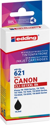 edding Druckerpatrone, fotoschwarz, ersetzt Canon CLI-581XXLBK (Art.-Nr.: 18-621)