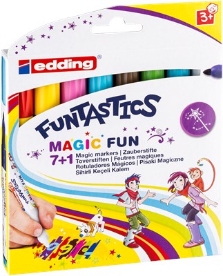 edding 13 FUNTASTICS MAGIC FUN Kinderfasermaler 8er Set (Art.-Nr.: 4-13-8)