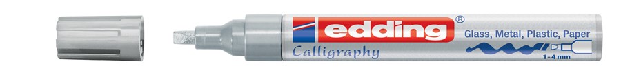 edding 755 Glanzlack-Marker silber, Kalligrafie Spitze 1-4 mm (Art.-Nr.: 4-755054)