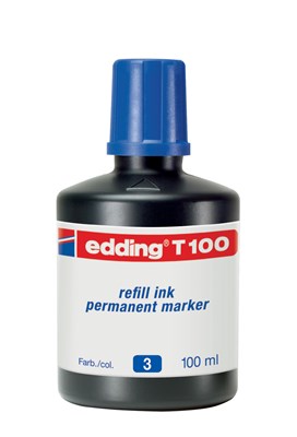 edding T 100 Nachfülltinte für Permanentmarker blau, 100 ml (Art.-Nr.: 4-T100003)