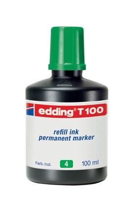 edding T 100 Nachfülltinte für Permanentmarker grün, 100 ml (Art.-Nr.: 4-T100004)