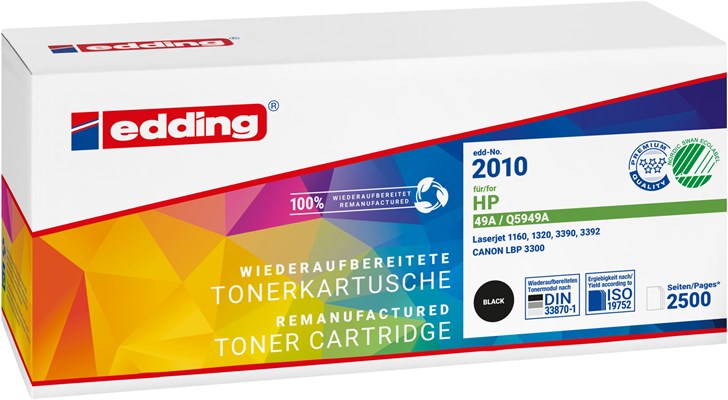 edding Tonerkassette, schwarz, kompatibel zu HP Q5949A (Art.-Nr.: 18-2010)