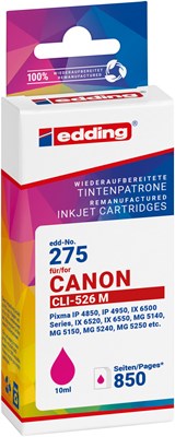 edding Tintenpatrone, magenta, ersetzt Canon CLi-526M (Art.-Nr.: 18-275-01)