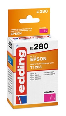 edding Tintenpatrone, magenta, ersetzt Epson T1283 (Art.-Nr.: 18-280)