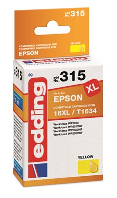 edding Tintenpatrone, yellow, ersetzt Epson T1634 (Art.-Nr.: 18-315)