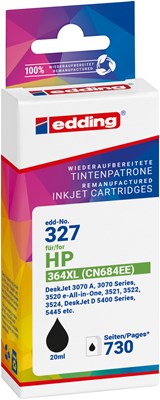 edding Tintenpatrone, schwarz, ersetzt HP364XL (CN684EE) (Art.-Nr.: 18-327)