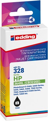 edding Tintenpatrone, photo schwarz, ersetzt HP364XL (CB322EE) (Art.-Nr.: 18-328)