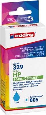 edding Tintenpatrone, cyan, ersetzt HP364XL (CB323EE) (Art.-Nr.: 18-329)