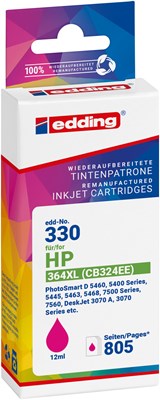 edding Tintenpatrone, magenta, ersetzt HP364XL (CB324EE) (Art.-Nr.: 18-330)