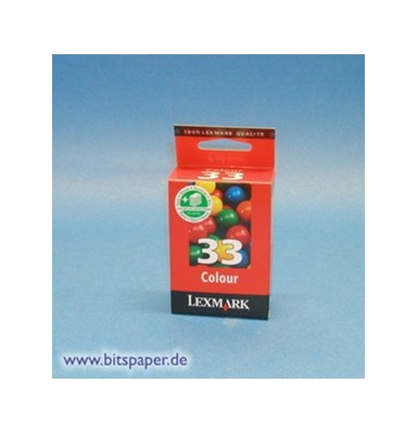 Lexmark Tintenpatrone Nr. 33, color (Art.-Nr.: 18CX033E)