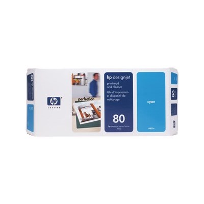 HP 80 Druckkopf mit Reiniger, cyan (Art.-Nr.: C4821A)