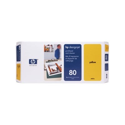 HP 80 Druckkopf mit Reiniger, gelb (Art.-Nr.: C4823A)