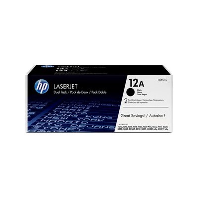 HP 12A Doppelpack Tonerkassetten, schwarz (Art.-Nr.: Q2612AD)