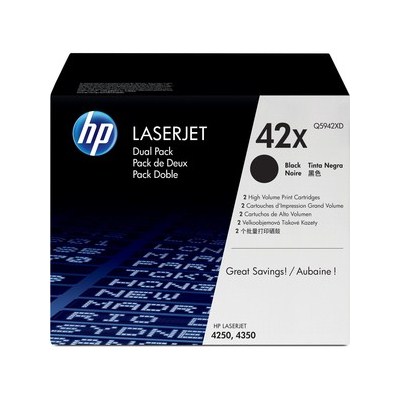HP 42XD Doppelpackung smart print cartridge schwarz (Art.-Nr.: Q5942XD)