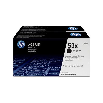 HP 53X Doppelpack Tonerkassetten, schwarz (Art.-Nr.: Q7553XD)