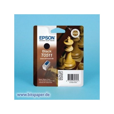 Epson Tintenpatrone schwarz (Art.-Nr.: T051140 T0511)