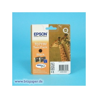 Epson DURABrite Ultra Doppelpack Tintenpatrone schwarz, High Volume (Art.-Nr.: T0711H)